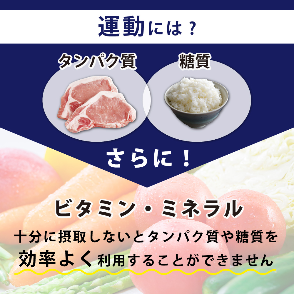 スポーツにも欠かせないビタミンミネラル
