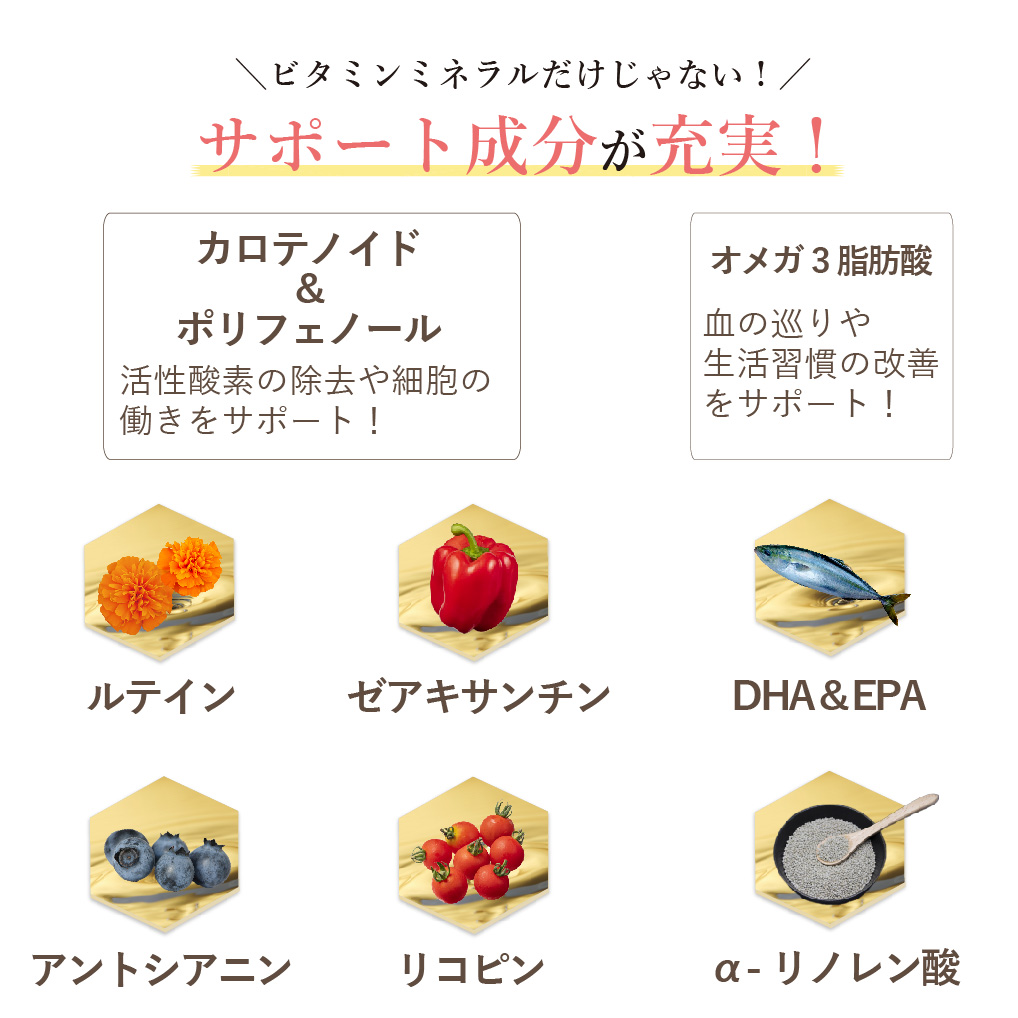 サポート成分が充実