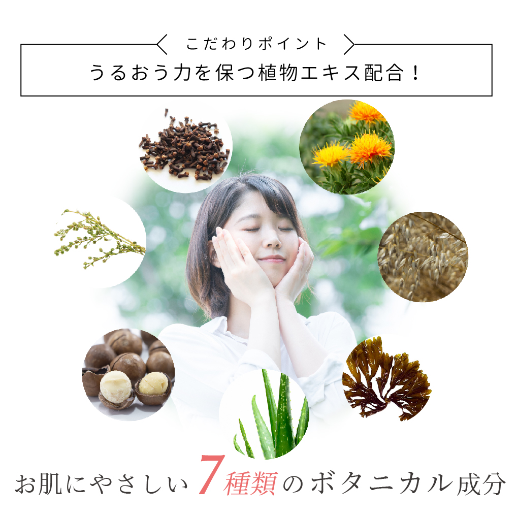 アイナチュラ NsRクリームお肌に優しい7種類のボタニカル成分配合