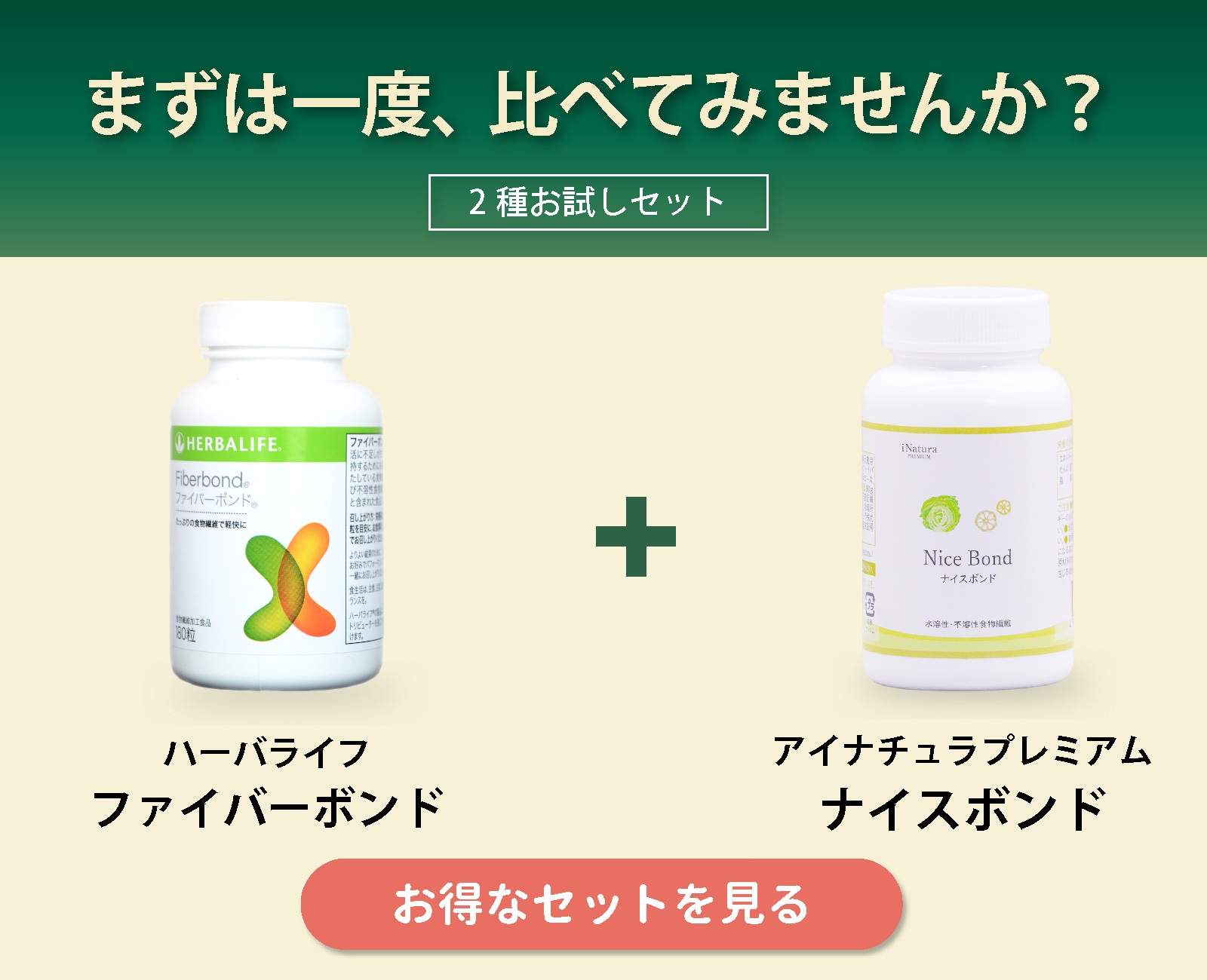 ハーバライフ ファイバーボンドとアイナチュラプレミアム ナイスボンドのセット
