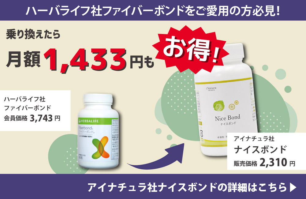 ハーバライフ「ファイバーボンド」ご愛飲者様へ