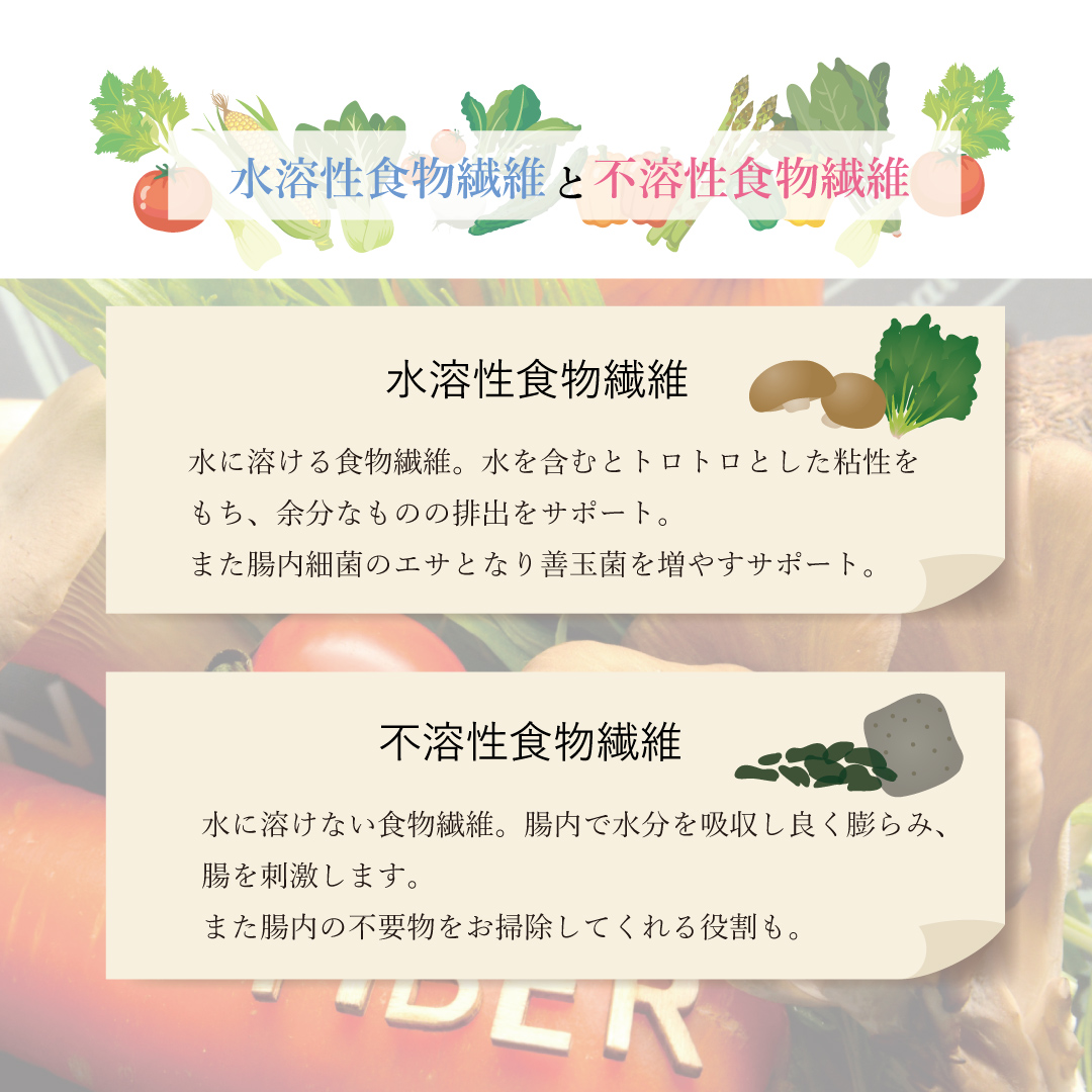 水溶性食物繊維と不溶性食物繊維