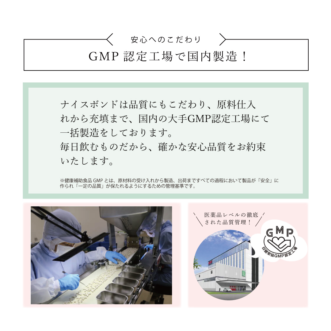 GMP認定工場で国内製造