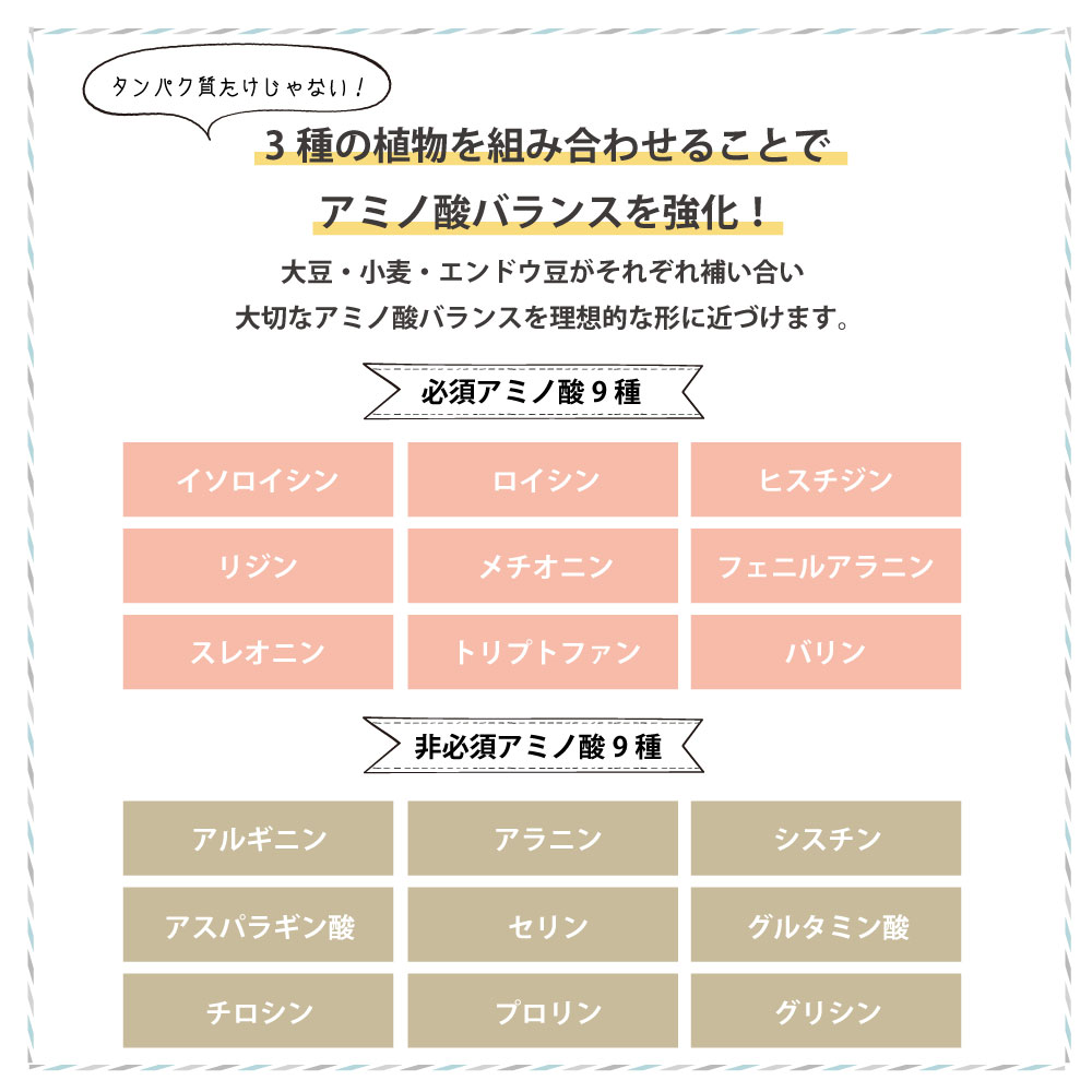 アミノ酸バランスを強化