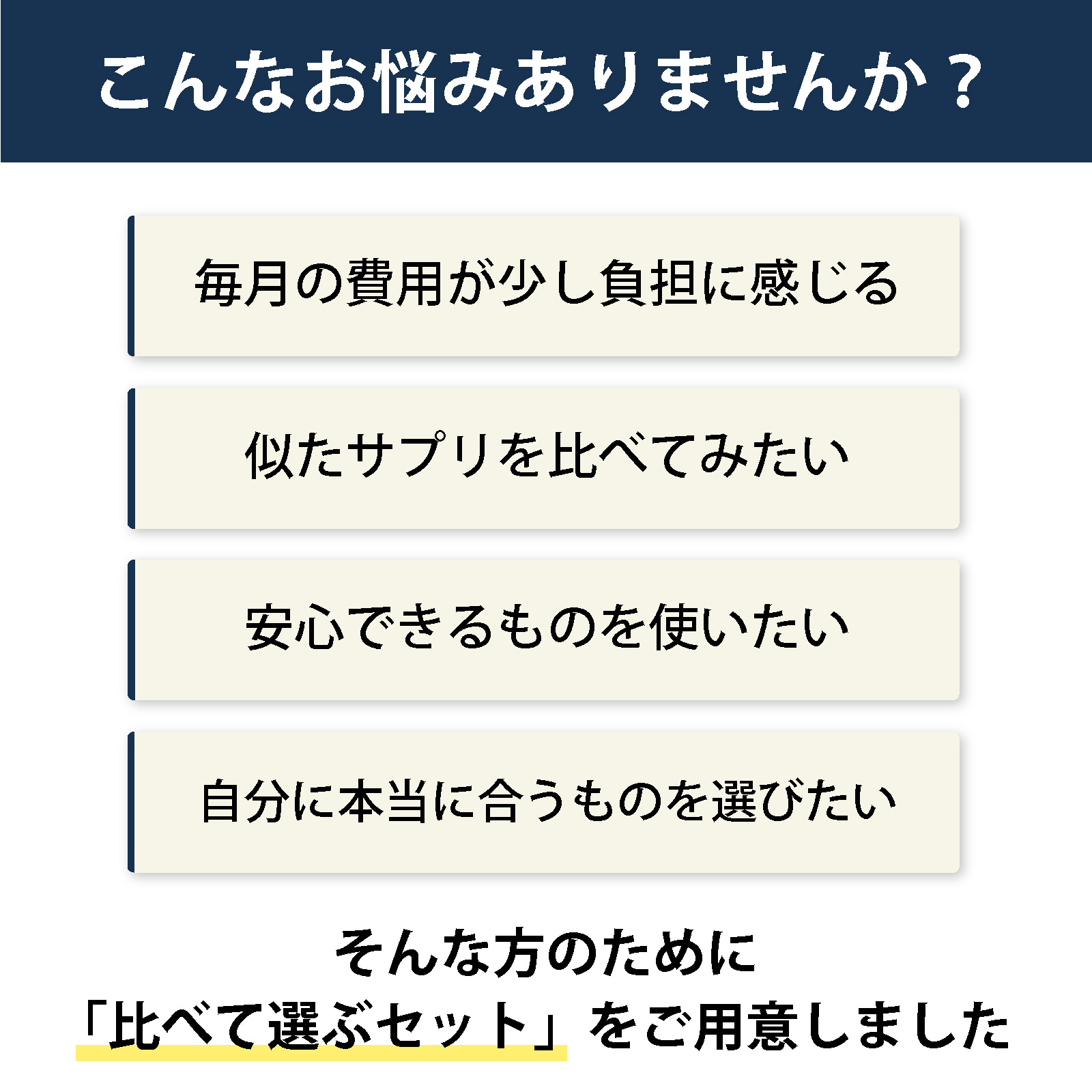 ハーバライフ フォーミュラ1からプロテインの見直しを考えている方向けに、毎月の費用、似た商品の比較、安心して使える商品選び、自分に合うプロテイン探しなどの悩みを紹介する画像