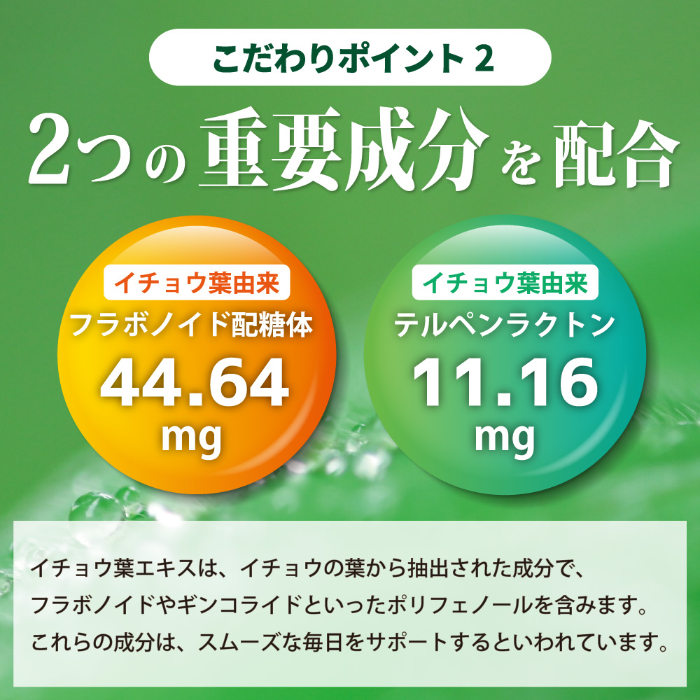 アイナチュラ社ギンコナイス（イチョウ葉）は2つの重要成分を配合