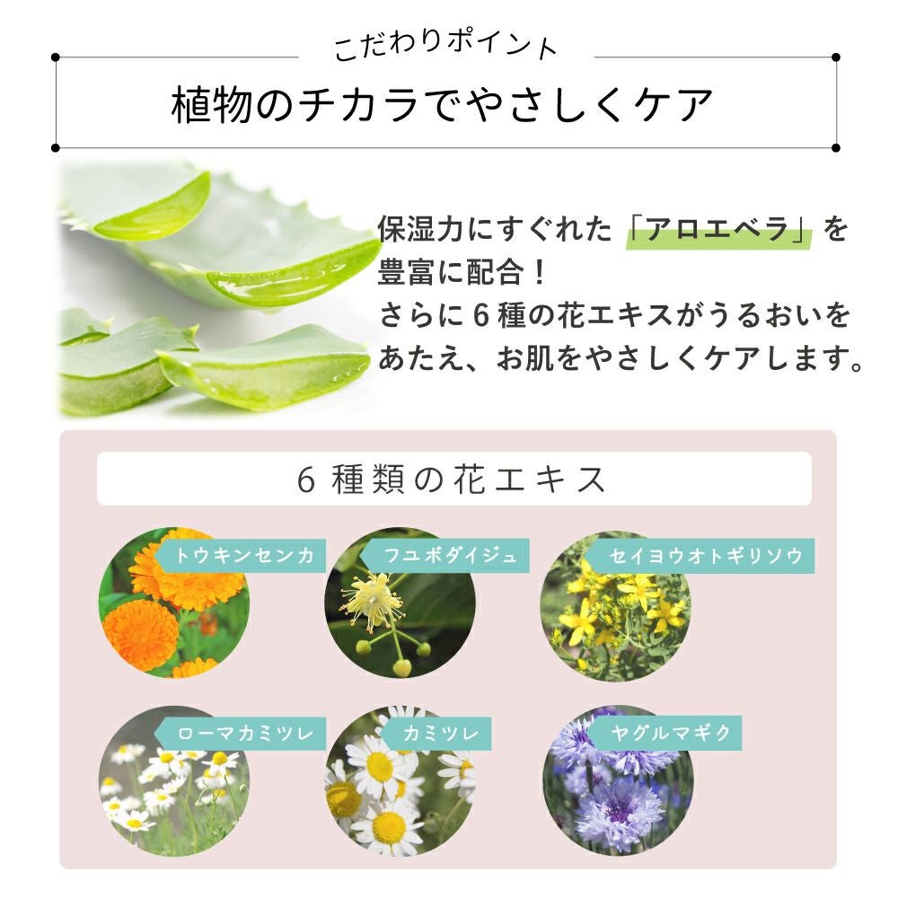 ボディウォッシュジェルは6種の植物由来成分配合