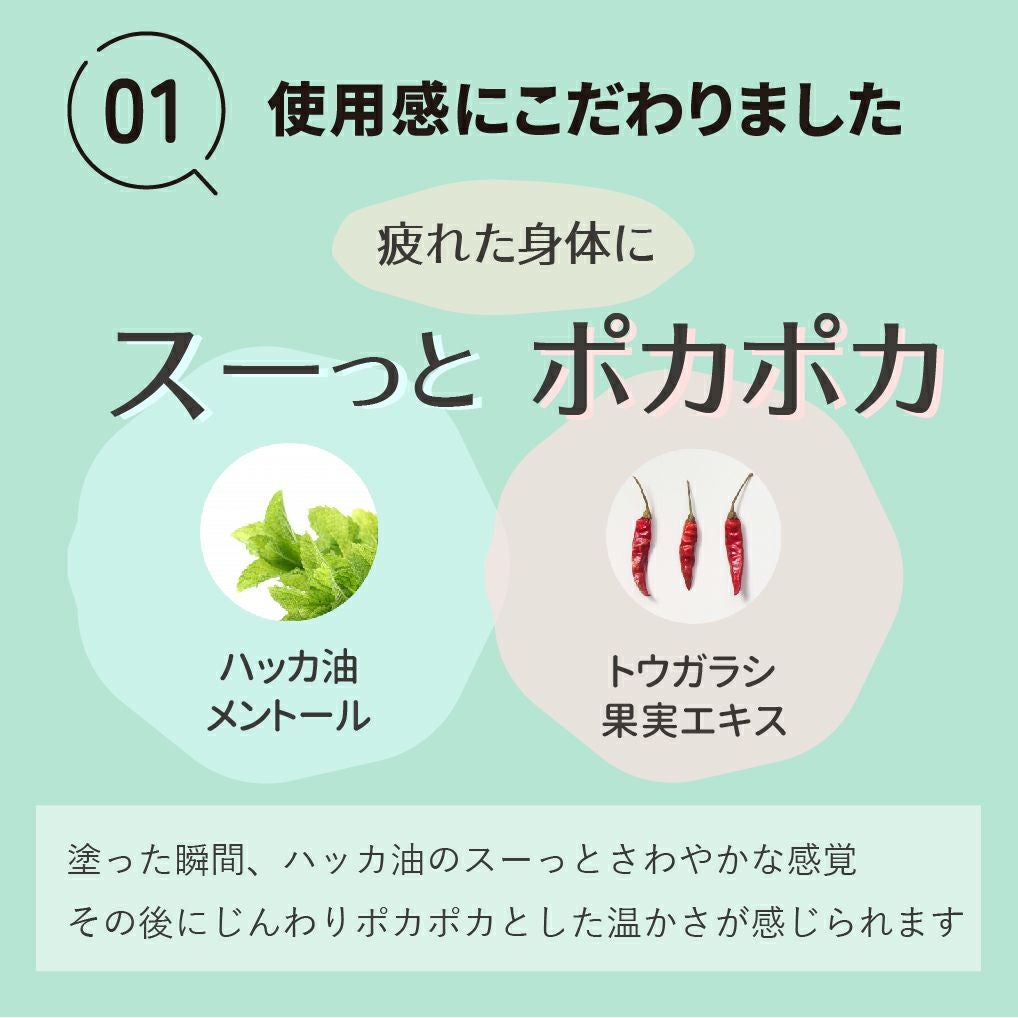 アクティブナイスの使用感はスーッとポカポカ！